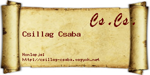 Csillag Csaba névjegykártya